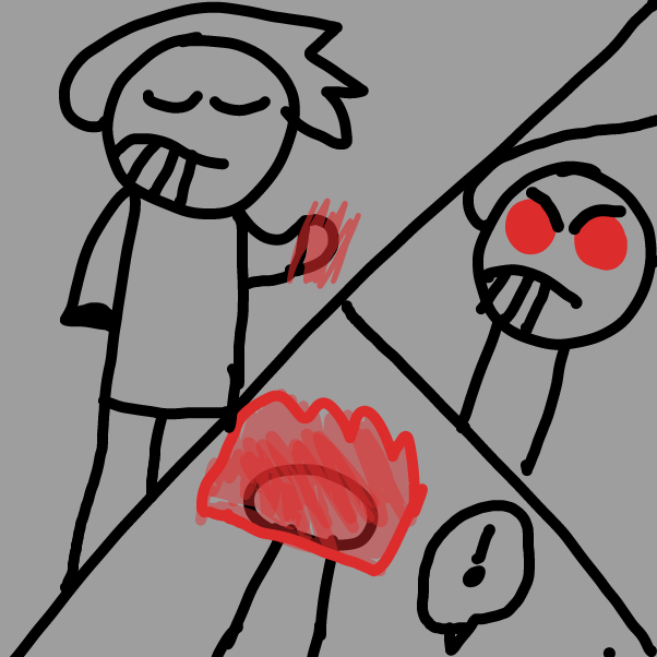 He turn into demon, OUT OF THIS HOUSE, OUT OF THIS HOUSE! - Online Drawing Game Comic Strip Panel by Z.The.Comic