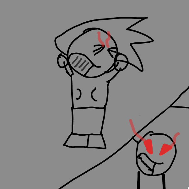 O no, he become demon now. - Online Drawing Game Comic Strip Panel by Z.The.Comic