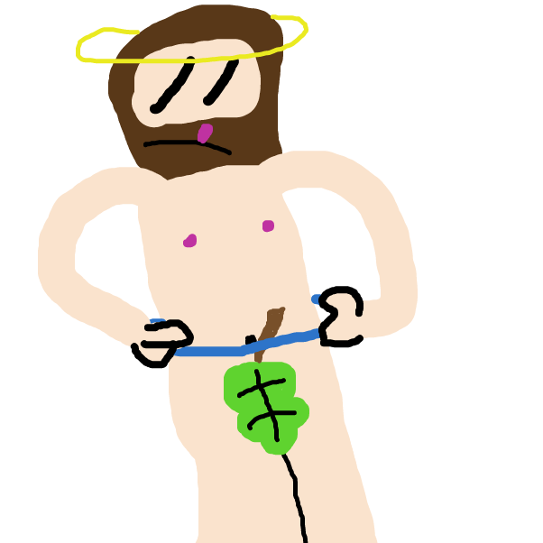 Drawing in Naked Jesus's Brand New Halo by BananaDoc