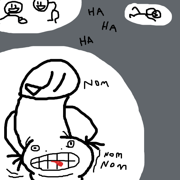 Drawing in stickman ponders everything. by BananaDoc