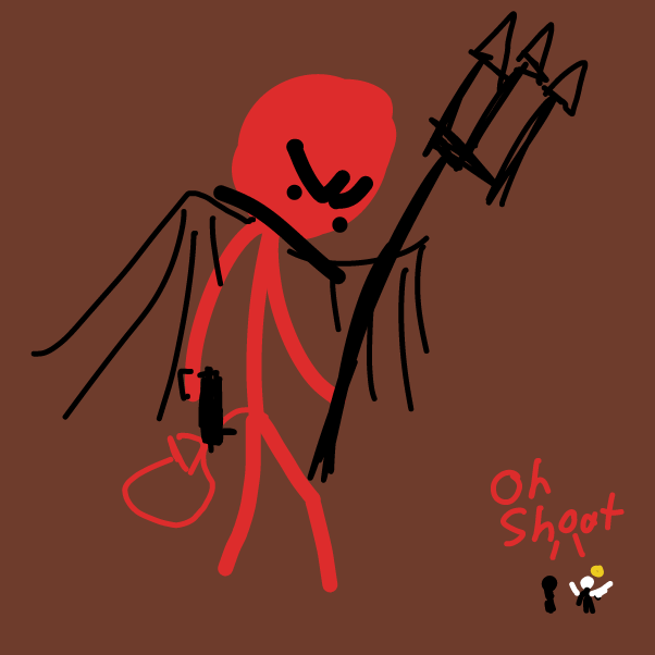 Drawing in Jim's battle of the inner-self (PART THREE) by boneHed