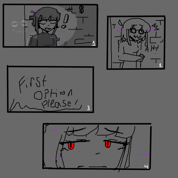 -purple... the color of fear or worry-         :) - Online Drawing Game Comic Strip Panel by Scythesowner2