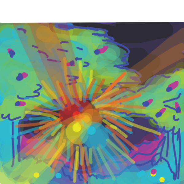 A mythical being starts to form from the light,what could it be? - Online Drawing Game Comic Strip Panel by PudimPop