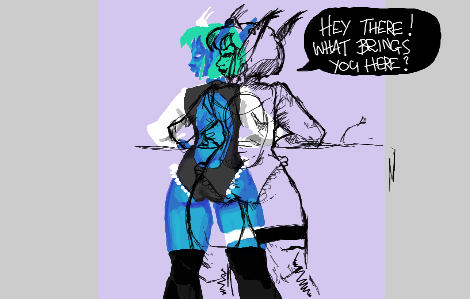 Drawing in Welcome Traveler! by Crazzmatazz