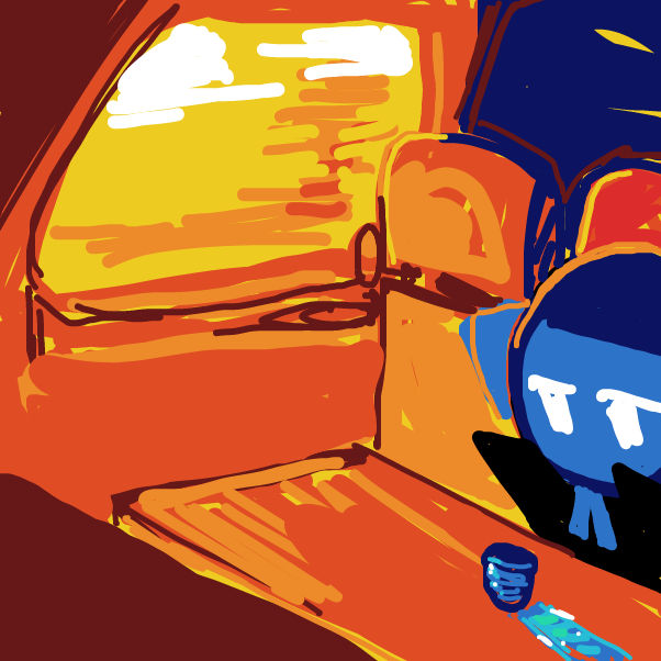 Drawing in distant radio by Chumky