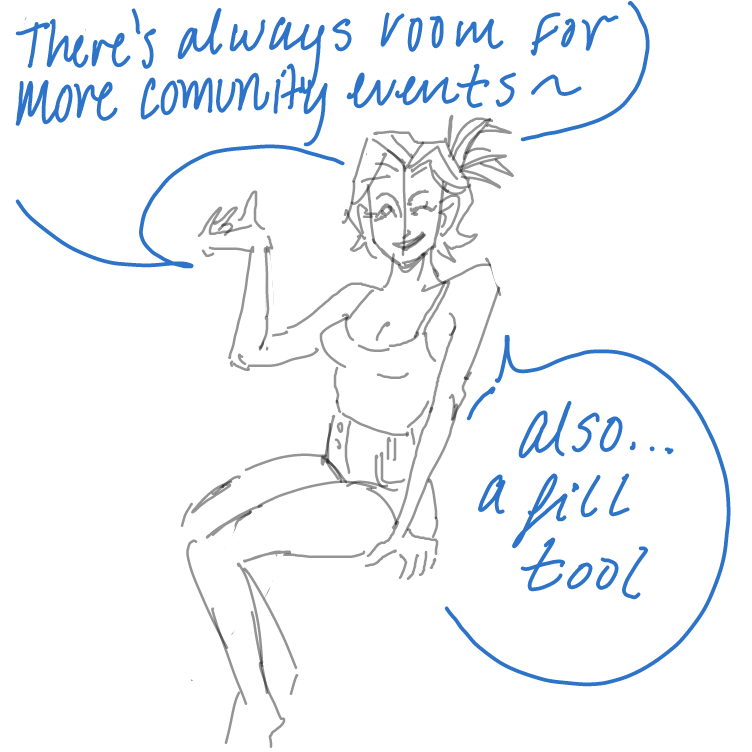 Drawing in Community Meeting by delaruney