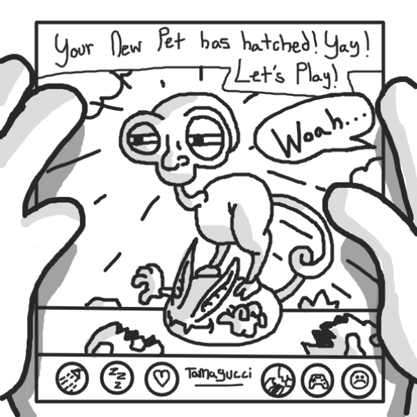 Play with the Virtual Pet! - Online Drawing Game Comic Strip Panel by xavvypls