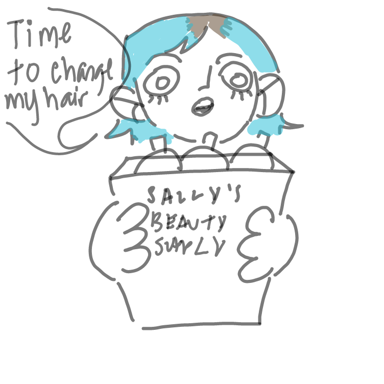 Drawing in dying my hair by delaruney