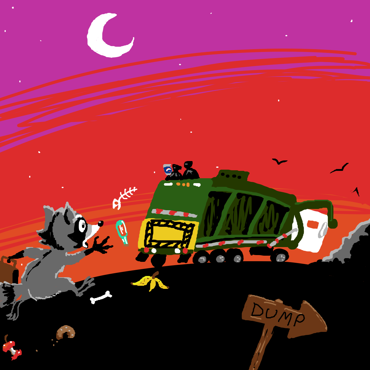 Drawing in Down in the Dumps by Electra