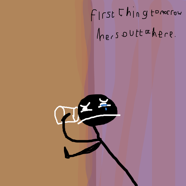 Not like evil jim can hear them. - Online Drawing Game Comic Strip Panel by BananaDoc