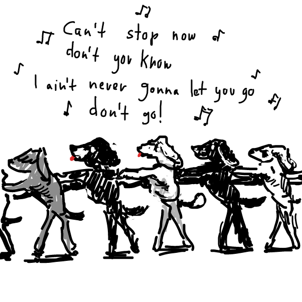 national anthem of poodles - Online Drawing Game Comic Strip Panel by Peyocay
