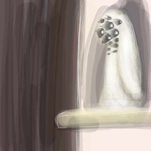 Drawing in the white owl by Sabandija