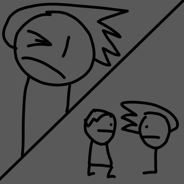 Uh oh, time paradox

(Warp them to another universe or something, i have some ideas) - Online Drawing Game Comic Strip Panel by Z.The.Comic