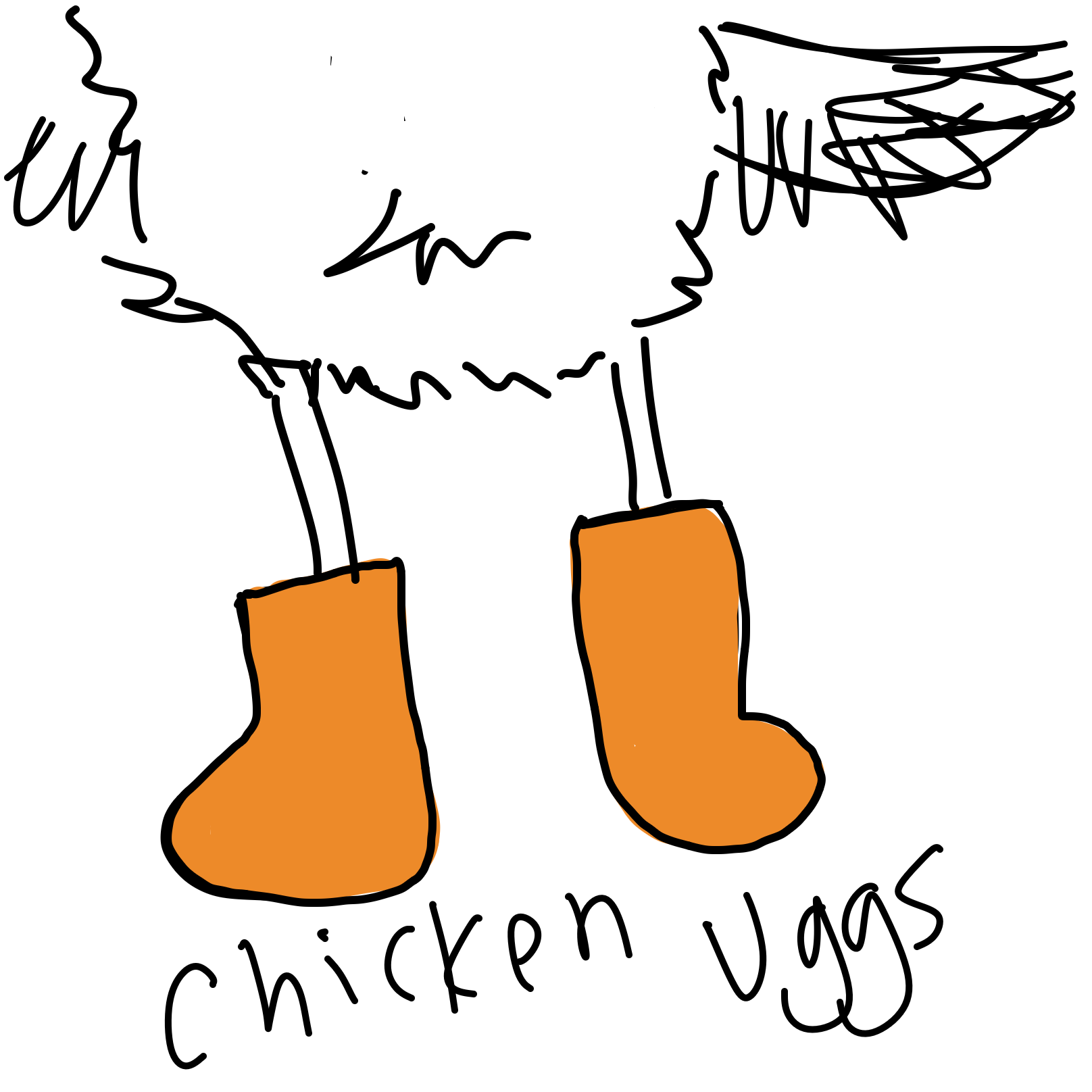 Drawing in Chicken Fingers by Dobby1593