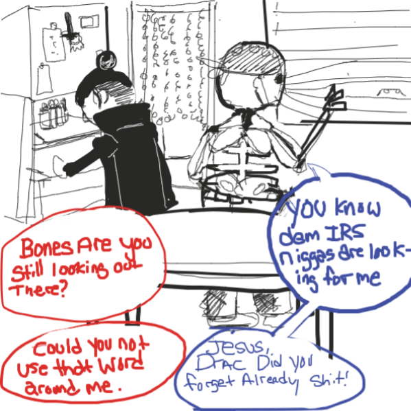 Drawing in Drac N Bones  by kurocartoonist