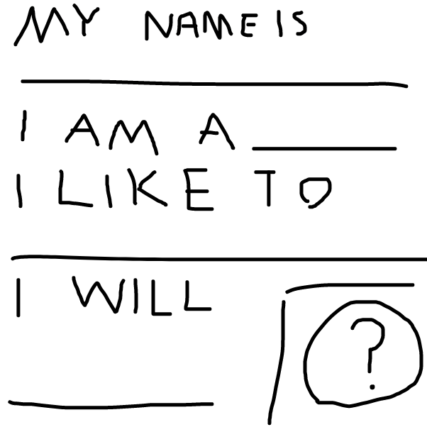 One at a time, fill in a blank space. Only one for each person.  - Online Drawing Game Comic Strip Panel by Mardyle