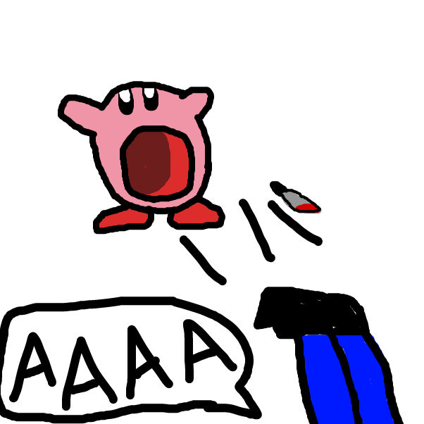First panel in Kirby gets away drawn in our free online drawing game