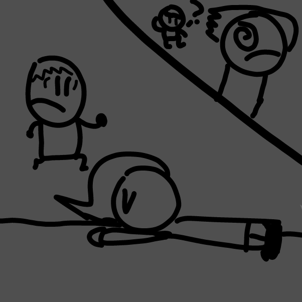 O noes, he in a coma - Online Drawing Game Comic Strip Panel by Z.The.Comic