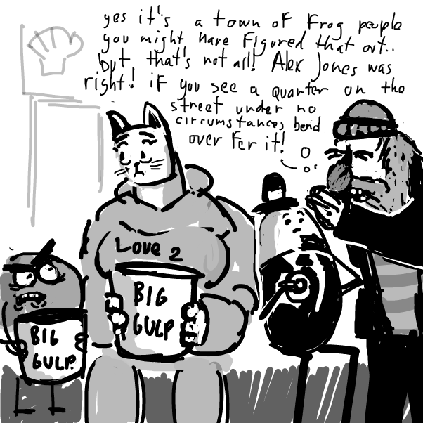 "unless you like tadpoles .. hawwhaww haw haw haw"
 - Online Drawing Game Comic Strip Panel by Peyocay