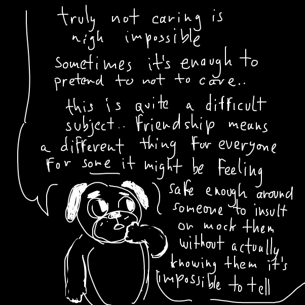 as long as they are just pulling your leg like a brother would
don't think much of it .. (of course if they are the ones telling
you that you are a bad person they are being abusive)
most people remember insults all their lives.. unfortunately it's normal - Online Drawing Game Comic Strip Panel by Peyocay