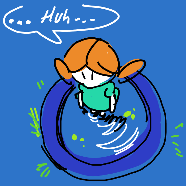 Drawing in pool by Chumky