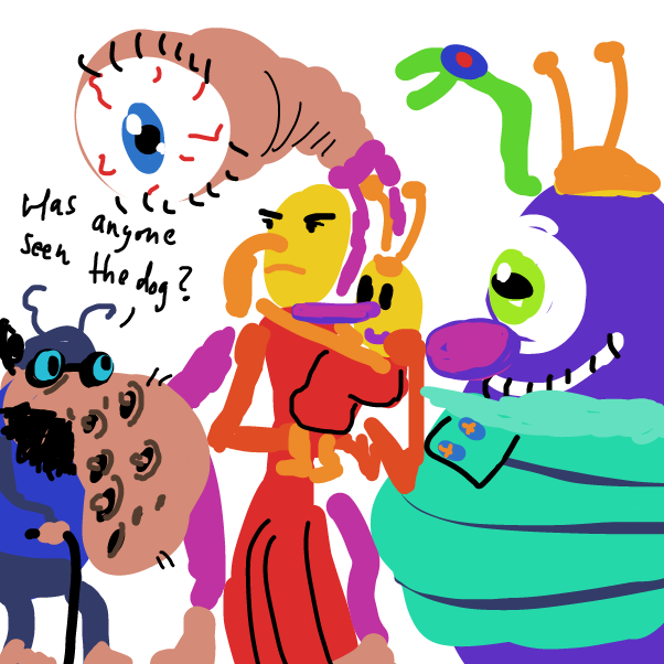 gramps: Sniffy (the mom's dad) - Online Drawing Game Comic Strip Panel by Peyocay