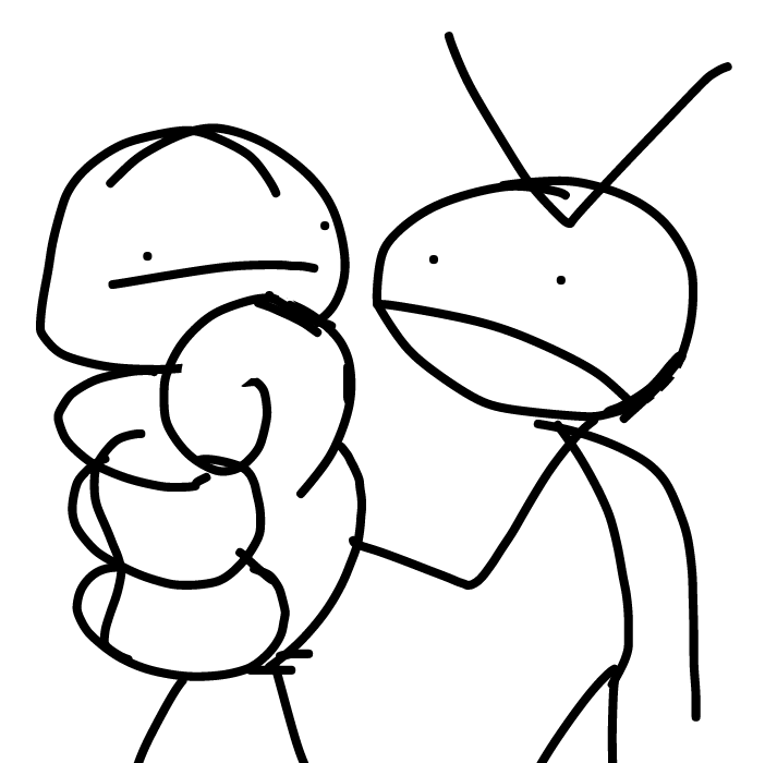 Drawing in Baby sitting an alien by RiqTheEpic