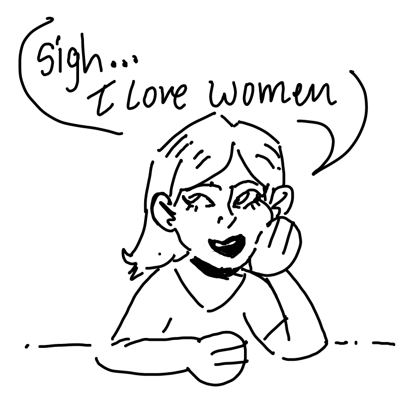 Drawing in i love women by delaruney