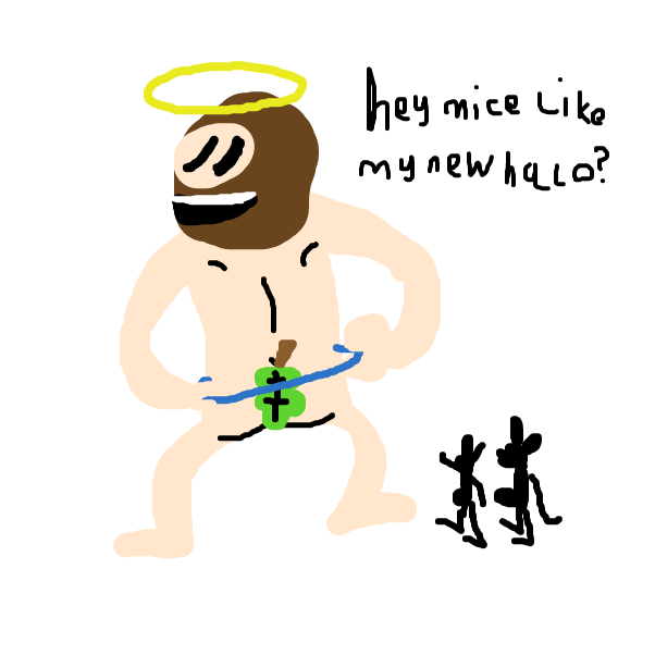 Drawing in Naked Jesus's Brand New Halo by BananaDoc