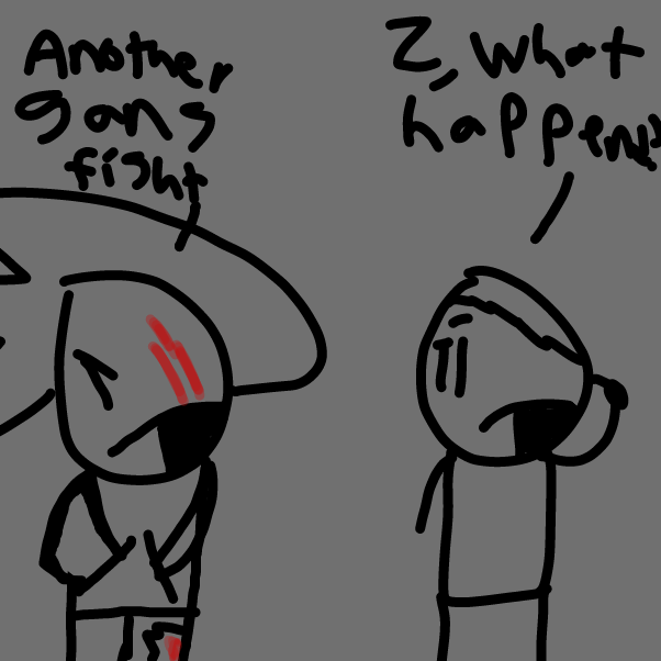 READ THIS NOTE: Z is currently reliving his past, so this is NOT the present. - Online Drawing Game Comic Strip Panel by Z.The.Comic