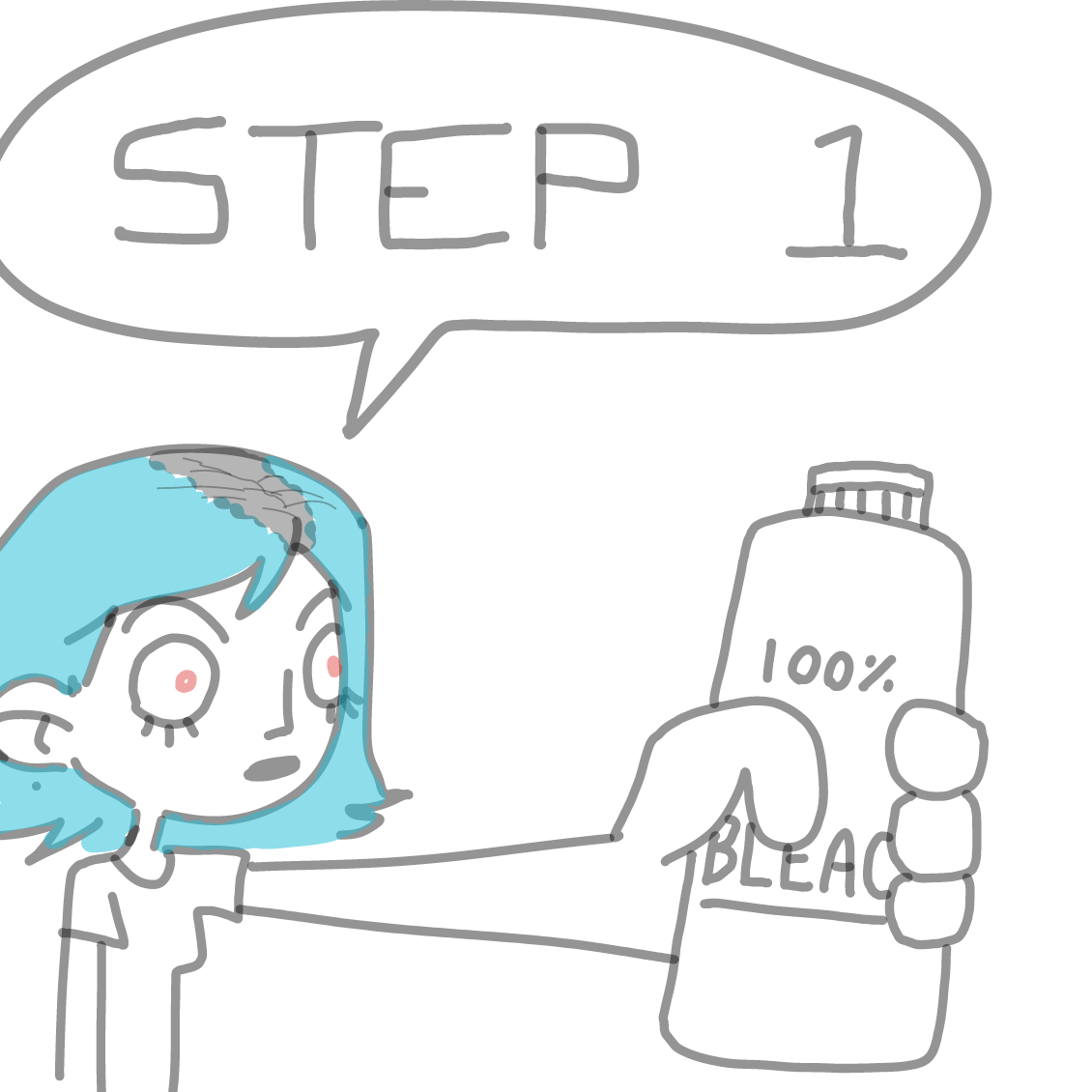 Drawing in dying my hair by Drewby