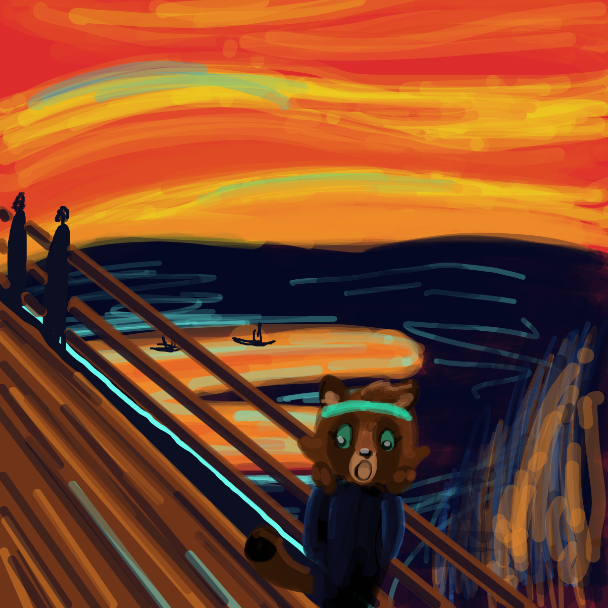  “The Scream” Edvard Munch, 1893 - Online Drawing Game Comic Strip Panel by Electra