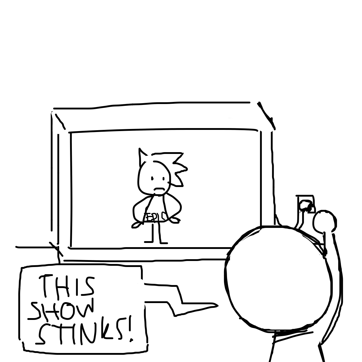 Drawing in The idk show by Netu