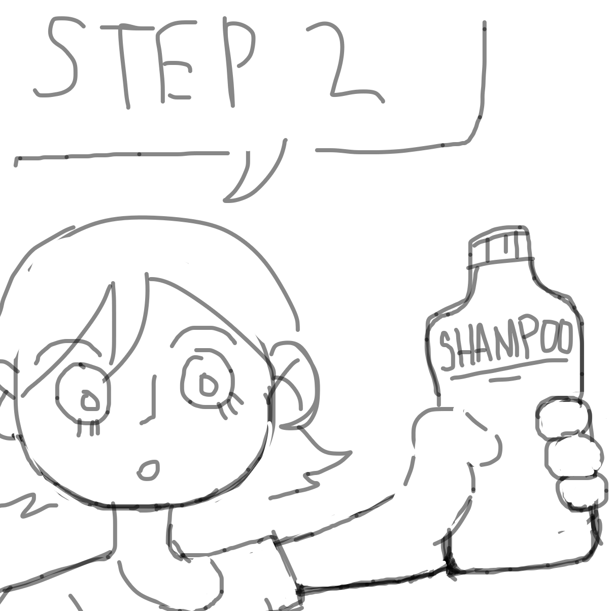 Drawing in dying my hair by Netu