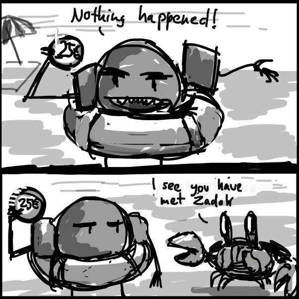 Drawing in Part 5: Horror at the beach by Peyocay