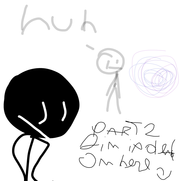 Lore:when Jim passed to the portal from the previously part he got teleported to panel 1 from part 2 or "The sequel" since i didnt named it right and also Evil Jim cant see him. And if Jim tries to change something. A G̵̠̲̲̔͊̔l̵͔̺͋͌i̸̳̘̞̇̕t̶̤̥͂̃̋͝c̶̲̗̋͂h. Happen - Online Drawing Game Comic Strip Panel by RiqTheEpic