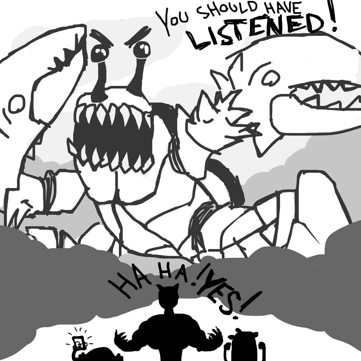 Drawing in Part 5: Horror at the beach by Painovoima