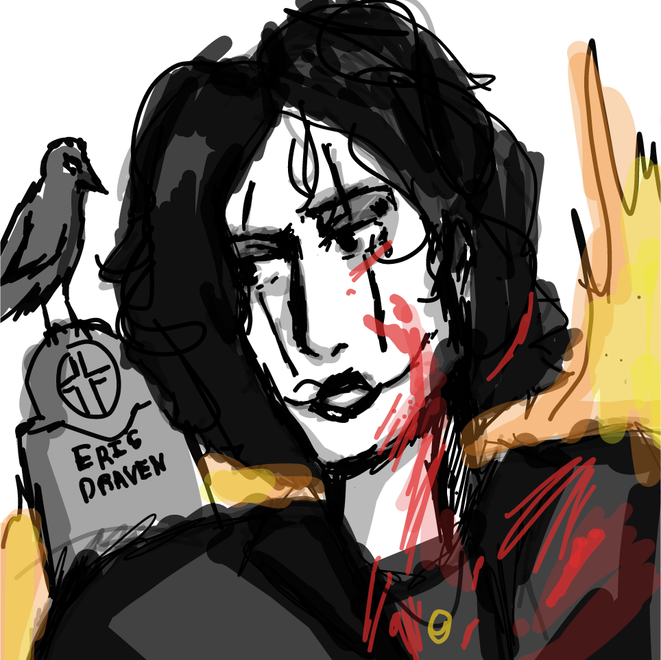Drawing in The crow fanart :D by Aven
