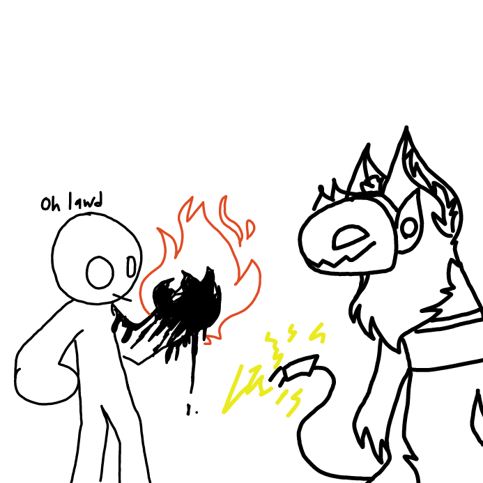 burnt bread was a trap - Online Drawing Game Comic Strip Panel by OneWithTheShadows