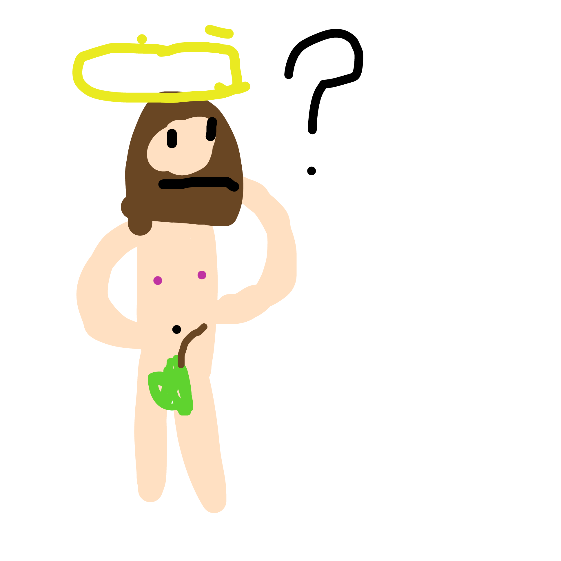 Drawing in Naked Jesus goes phone doodled by BananaDoc