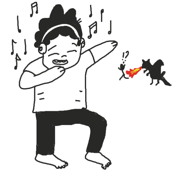 Drawing in Happy dance by joshyouart