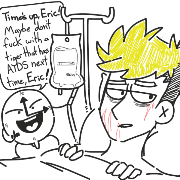 Drawing in Tired by Cake Emoji