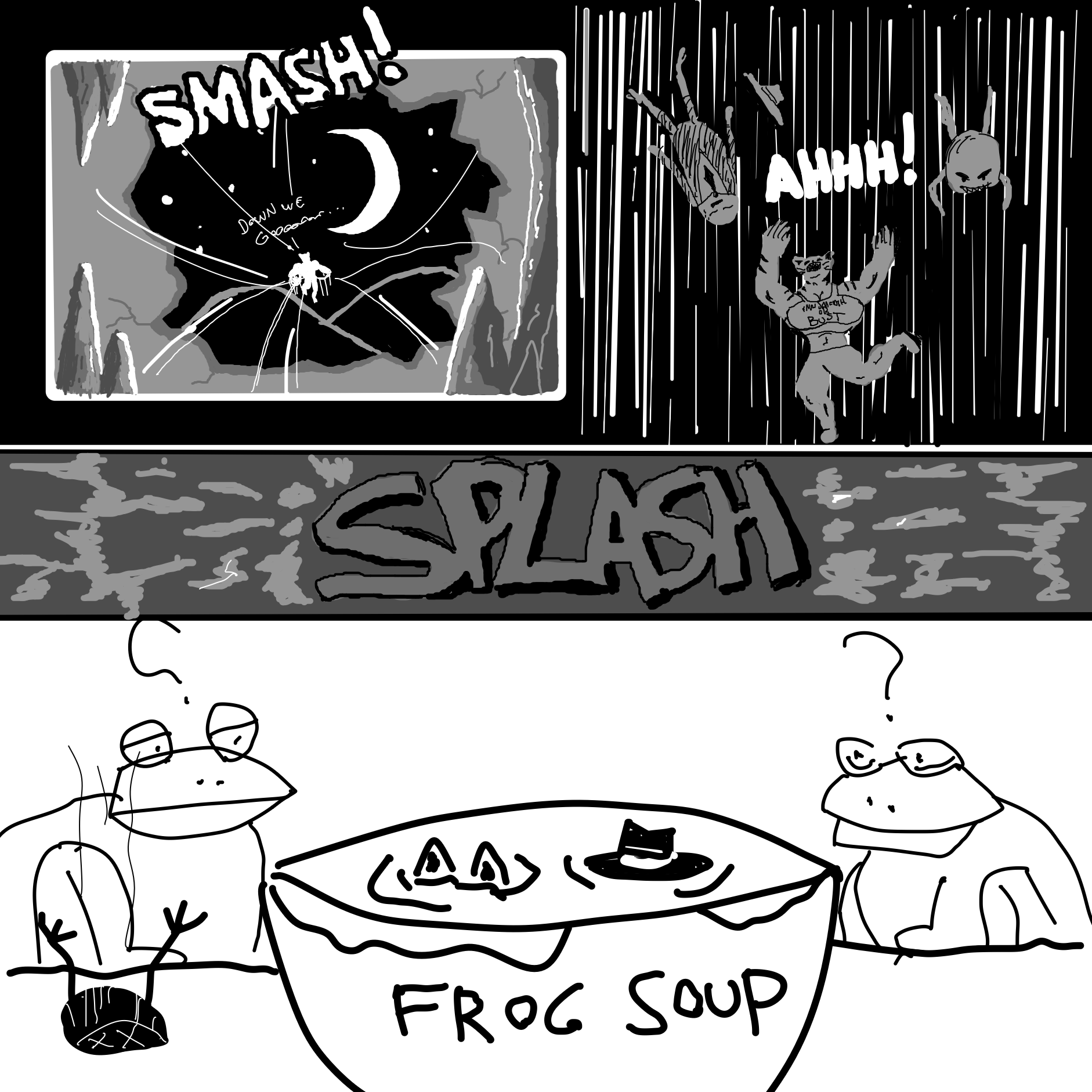 Drawing in (fastforwarded) Part 35: Frog Soup by Painovoima