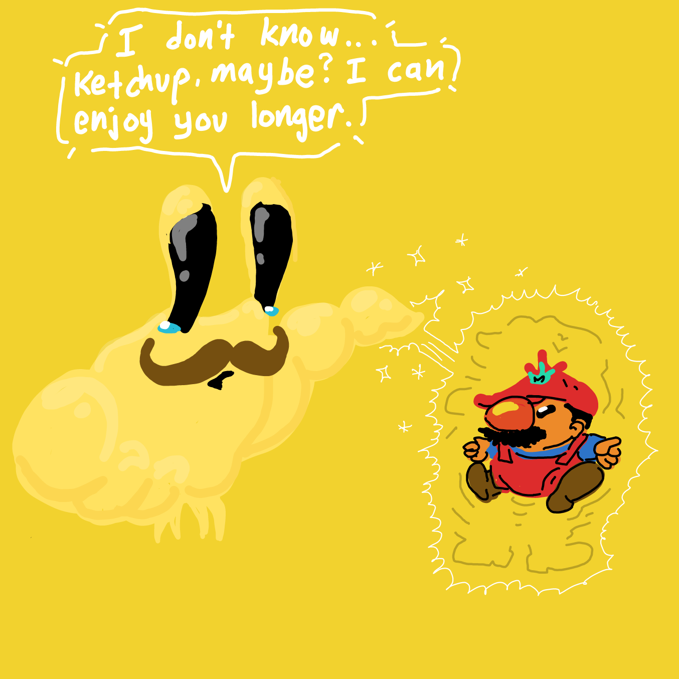 Drawing in Tomato by Wizard Croissant