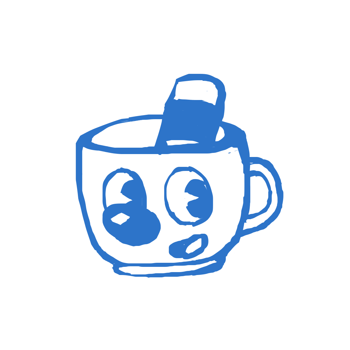 Drawing in Cuphead and his pal..... by Netu