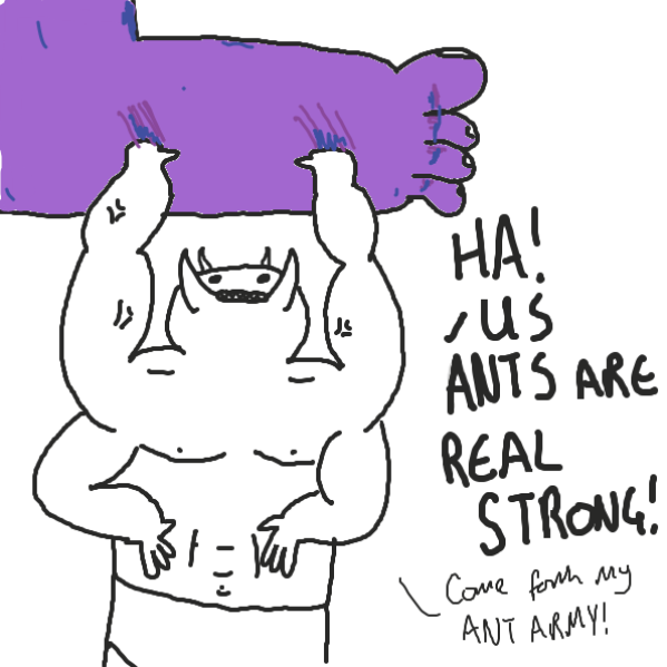 Drawing in Aaron the Anteater pt.2: revenge of the ant by joshyouart