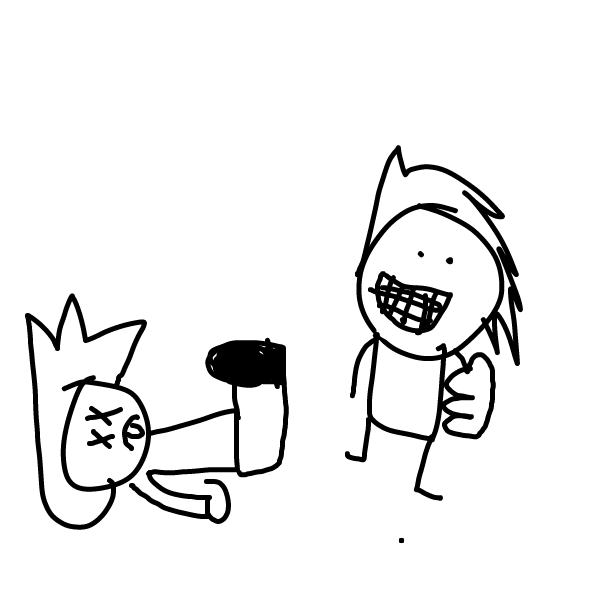 He ded again - Online Drawing Game Comic Strip Panel by Z.The.Comic