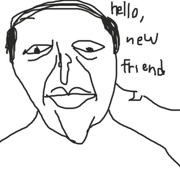 A friend - Online Drawing Game Comic Strip Panel by Uugh