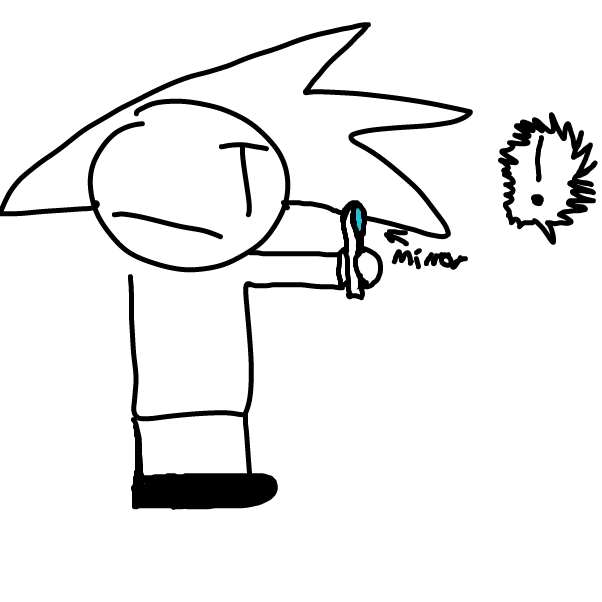 Its a mirror, in case you couldn't tell - Online Drawing Game Comic Strip Panel by Z.The.Comic