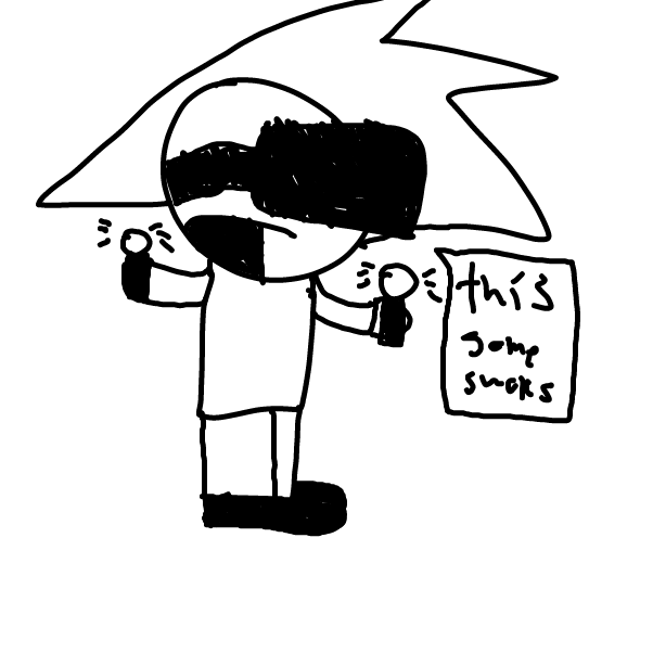 I thought about VR when the guy had only hands, and no body. - Online Drawing Game Comic Strip Panel by Z.The.Comic